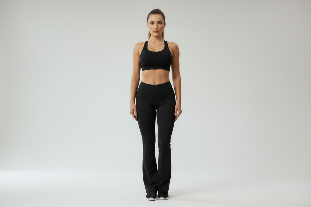 Fashion Micro Horn Leggings Women V-back Waist Sports Pants High Waist Push Up Butt Gym Pants Solid Slim Casual Leggings